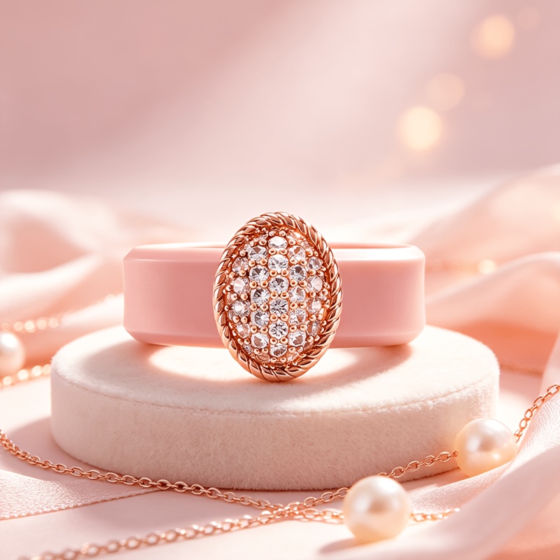 Women's Light Luxury Vintage Twisted Rope Zirconia Ring